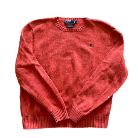 Polo Ralph Lauren Sweaters - Polo Ralph Lauren Woman’s XL Orange Knit Crew Neck Sweater